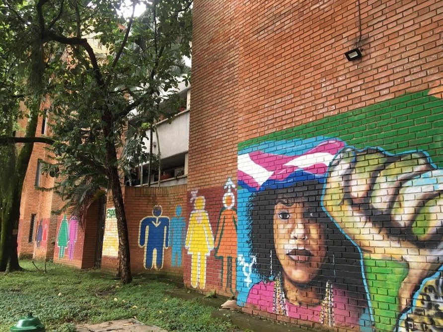 Valerie Summer. Mural realizado por los estudiantes en honor a la lucha transgénero. Instituto de Educación y Pedagogía. Universidad del Valle. Foto: Seb M Coronnel.
