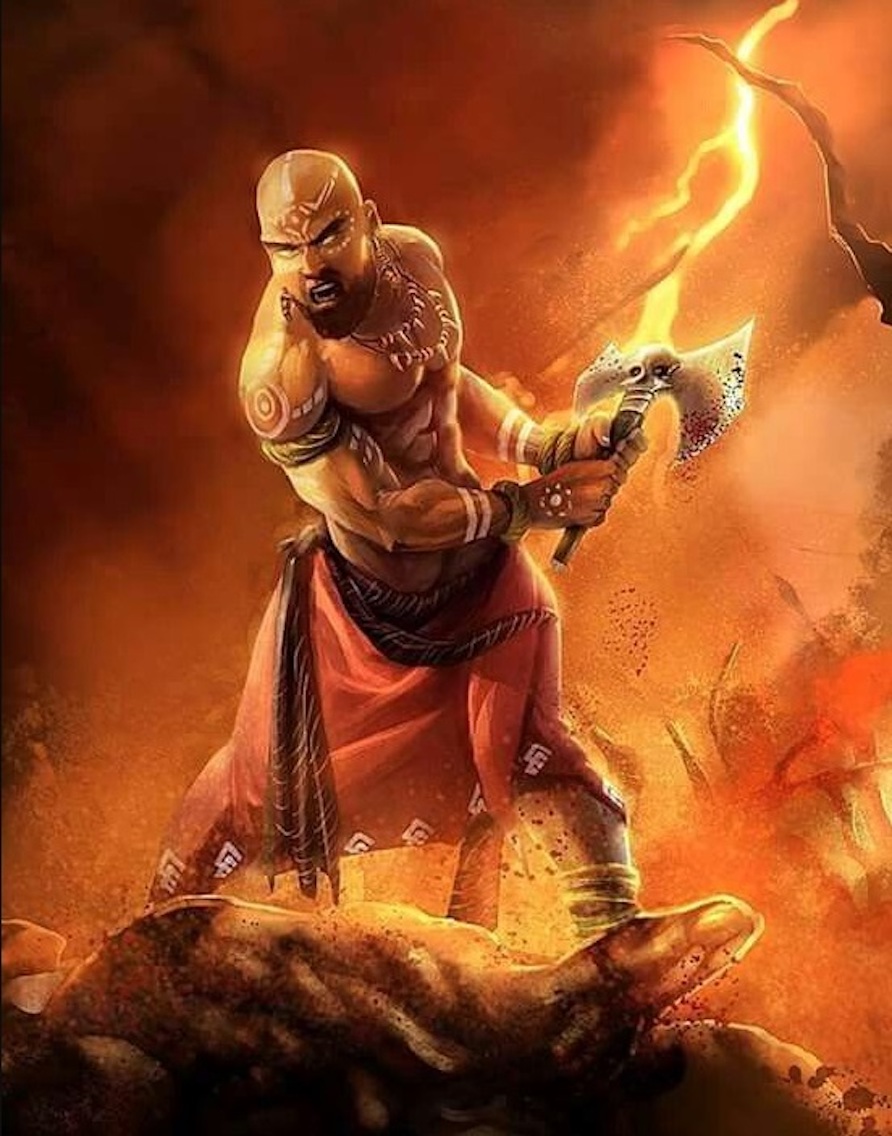 Changó, (en yoruba, Ṣàngó), es el orishá de la justicia, de los rayos, del trueno y del fuego. Foto: https://i.pinimg.com/originals/4b/1f/9f/4b1f9f88fae771ecbbd4f40fa16e012c.jpg