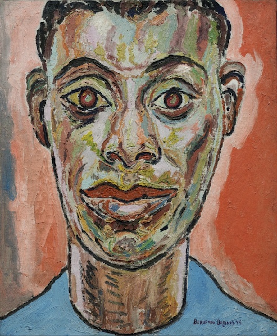 “Retrato de James Baldwin”, por Beauford Delaney (1945), en la colección del Museo de Arte de Filadelfia (EEUU). Foto: https://www.nytimes.com/2020/12/11/t-magazine/the-people-james-baldwin-knew.html