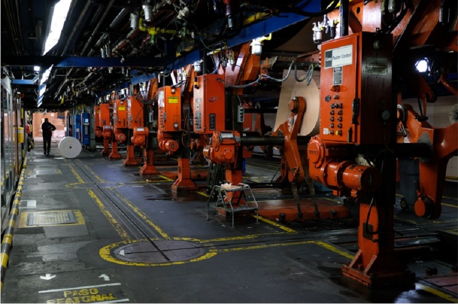 Rotativas del periódico El Tiempo. Foto: Marino Canizales Palta.