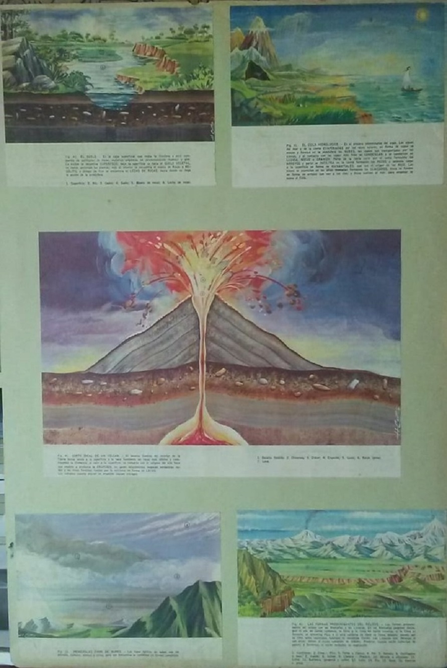 La geografía, premio Félix de Bedout de 1965, foto del mismo año. Hoja 19 del álbum del maestro. Foto: Archivo del maestro Coutin.