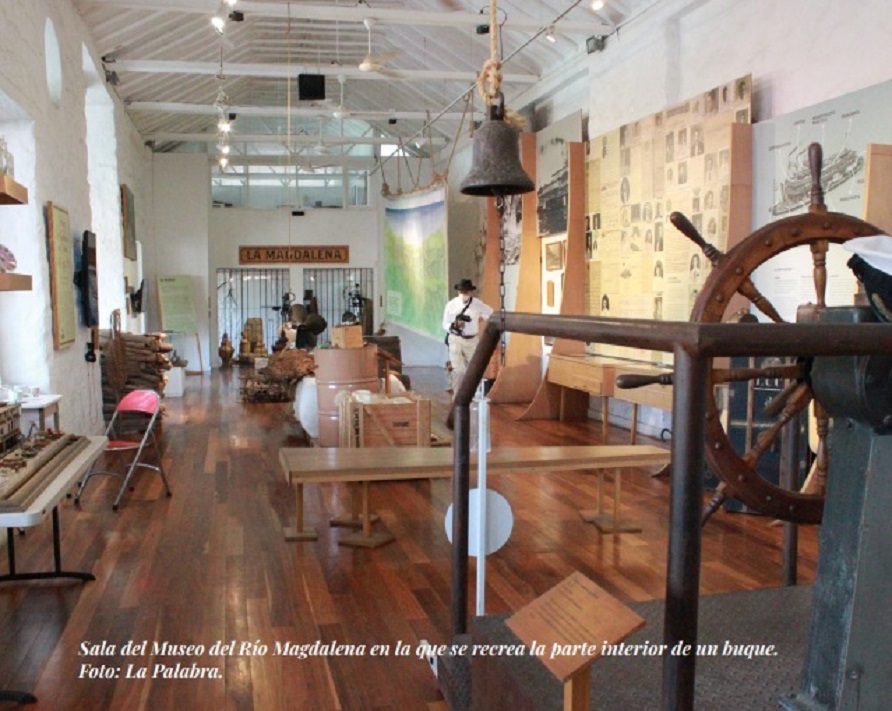 Sala del Museo del Rio Magdalena en la que se recrea la parte interior de un buque. Foto: La Palabra