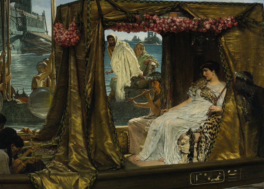 El encuentro de Antonio y Cleopatra Por Lawrence Alma-Tadema