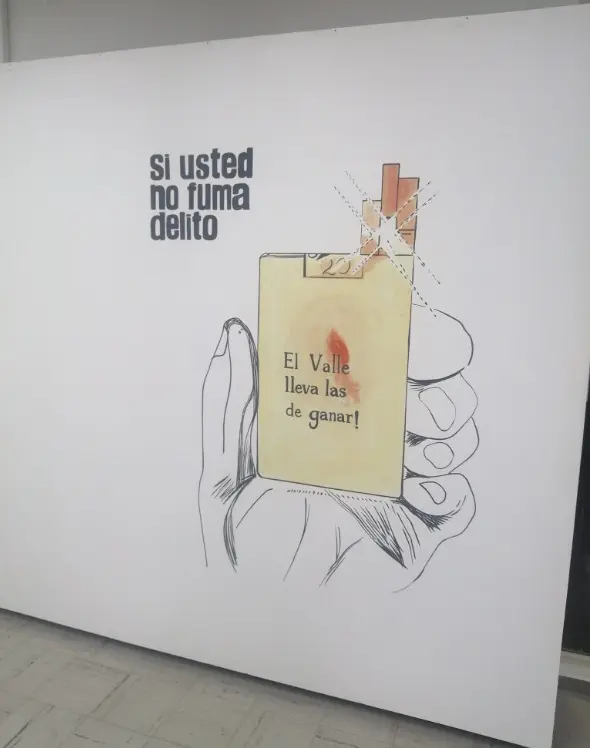 Exposición “Cali, no te vayas”, en homenaje a Pedro Chang. Biblioteca Mario Carvajal, Universidad del Valle. Foto: Facebook de Julián Chang. 