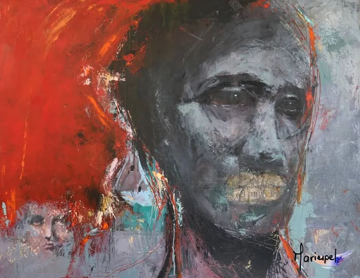 "Que pequeño es el mundo", de María Esperanza Londoño Jaramillo. Acrílico sobre lienzo. Tamaño: 0.90 x 1.15 cms. Foto: Tomada del Facebook de María Esperanza Londoño Jaramillo. 