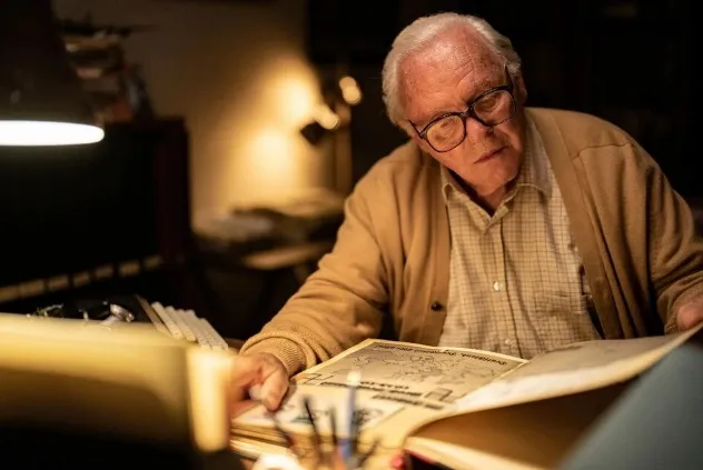 Antony Hopkins interpretando a Nicholas Winton en la película Lazos de vida. Foto: Tomada de pagina12.com.ar 