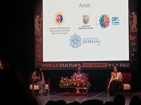 Tatiana Jacanamijoy, Nidia Góngora y Betsimar Sepúlveda. Foto: Jessica Hurtado Carvajal. 