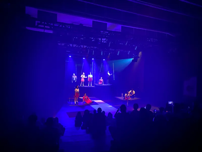 Obra Vestigios de una Evaporación. Auditorio 4 de la Universidad del Valle. Obra de teatro interpretada por los estudiantes de séptimo semestre de la Licenciatura en Arte Dramático. Foto: Sofia Londoño Galeano.