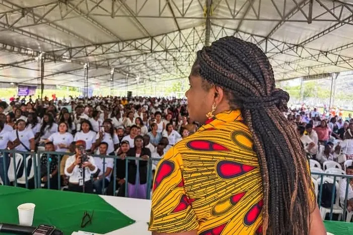 La vicepresidenta de Colombia, Francia Márquez, en la inauguración del Nodo Suárez de la Universidad del Valle. Foto: Tomada del Facebook de Francia Márquez. 