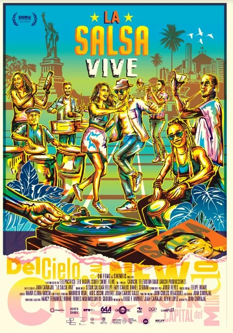 Afiche oficial del documental La Salsa Vive.