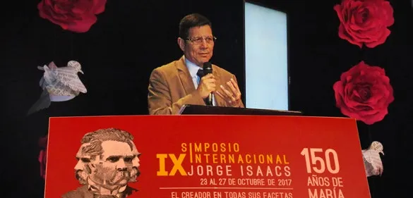 Edgar Varela Barrios, Rector de la Univeridad del Valle, inaugurando IX Simposio Internacional Jorge Isaacs - Foto: Cortesía Centro Virtual Isaacs.