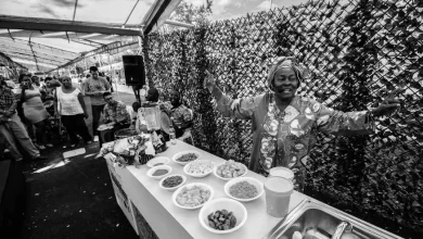 Clase de cocina en vivo dictada por Maura Caldas. Festival Petronio Álvarez. Plato: Pataquemada - Foto: Oscar Hembert Moreno Leyva.