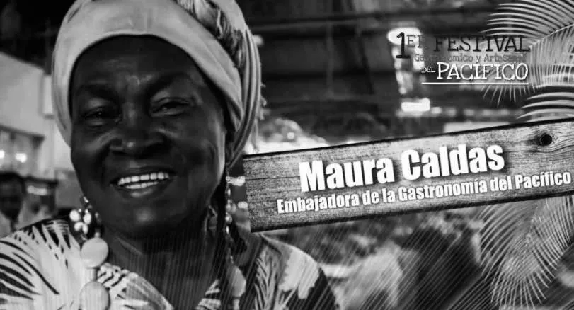 Maura Caldas, invitada especial en el Primer Festival Gastronómico y Artesanal del Pacífico, Tumaco, 2016 - Foto: youtube.com/watch?v=tw342mXyEBk