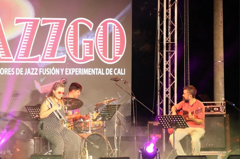 Los Hermanos Álvarez, agrupación de jazz colombiana, en Ajazzgo 2025. Univalle. Foto: Danny Jordan.