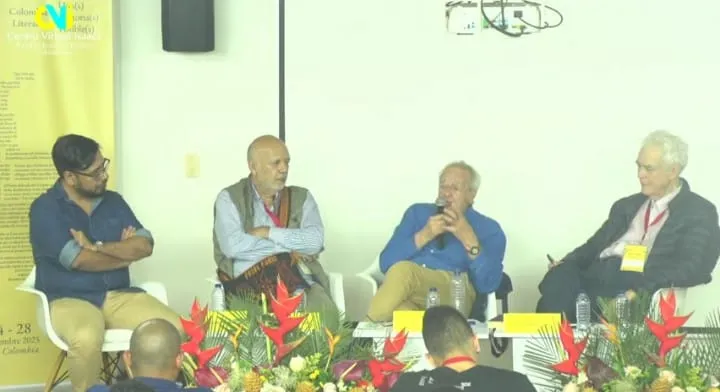 De izquierda a derecha: Alexander Erazo, Darío Henao Restrepo, Miguel Torres y Ricardo Sánchez. Foto: Centro Virtual Isaacs.