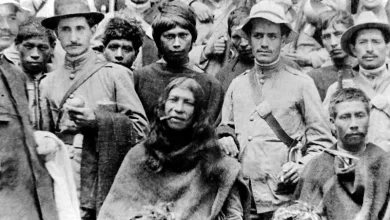 Manuel Quintín Lame y sus compañeros de lucha indígena presos, El Cofre-Cauca (1915) - Foto: elmalpensante.com