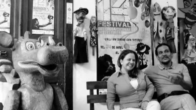 Victoria Moreno (Comunicaciones) y Gerardo Potes (Director) Festival Internacional de Títeres Fotos: Ananda Córdoba