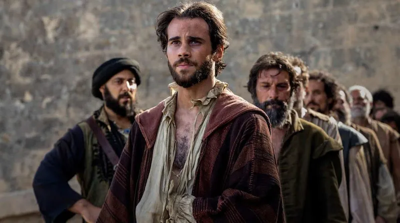Julio Peña interpretando a Miguel de Cervantes. Foto: Netflix.