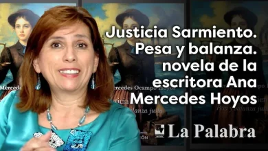 Justicia Sarmiento. Pesa y balanza. novela de la escritora Ana Mercedes Hoyos