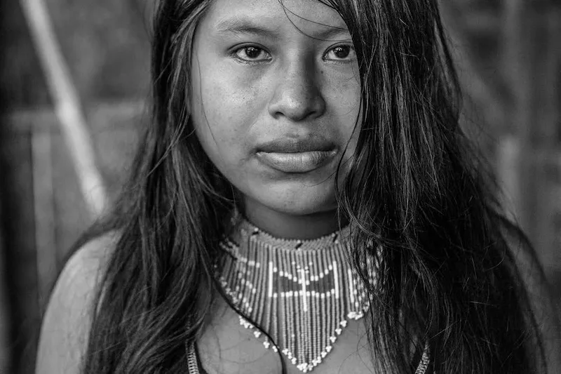 Mujer de la etnia indígena Wounaan Nonam del Río San Juan