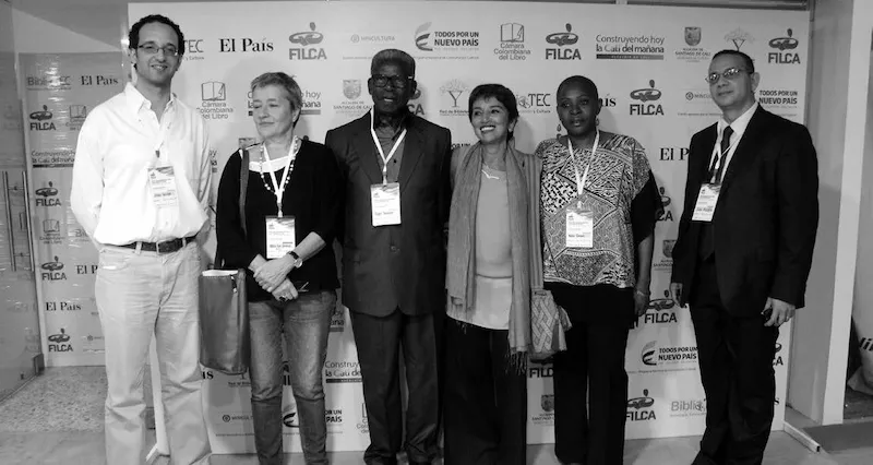 Johari Gautier Carmona, Marie-Eve Detoeuf, Roger Toumson, Conchita Penilla - Directora FILCA 2015, Afua Cooper y José Acosta - Foto: Alejandro Salazar Jiménez