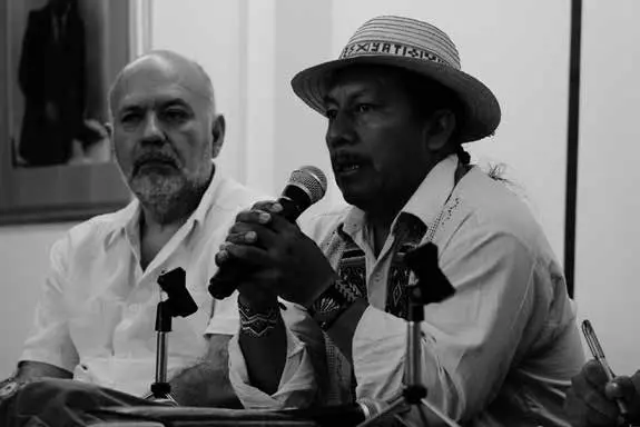 Feliciano Valencia en la Universidad del Valle - Foto: Alejandro Salazar