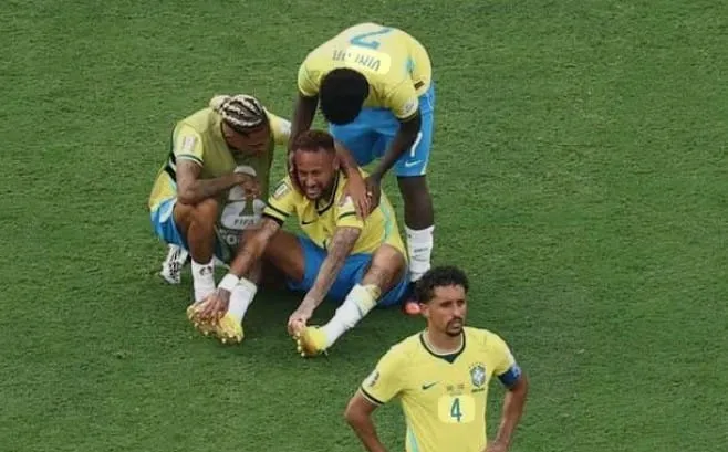 Jugadores brasileños tras caer eliminados en octavos ante Noruega en la Copa del Mundo. 2026. Foto: AFP.
