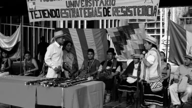 Acto de posesión y toma de juramente Edgar Bomba Campo (Pueblo Nasa), estudiante de Estudios Políticos, nuevo Gobernador Cabildo Indígena Universitario año 2016 - Foto: Laura Soto.